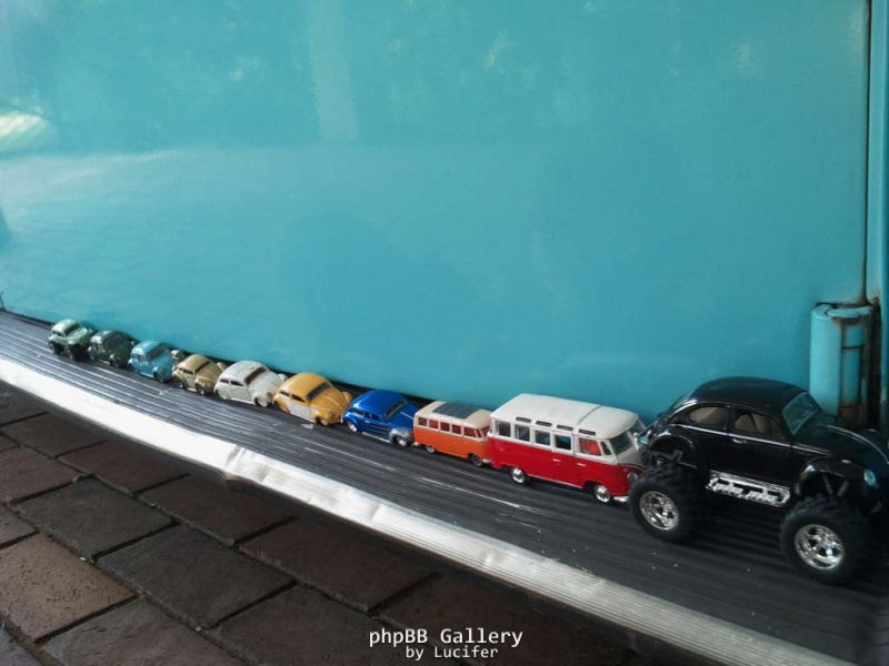 The convoy I found while washing the Beetle.